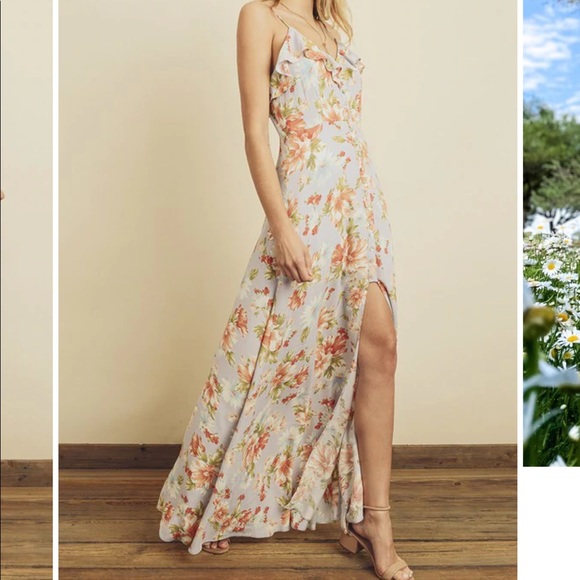 summer ruffle floral maxi dress - Picture 4 of 5